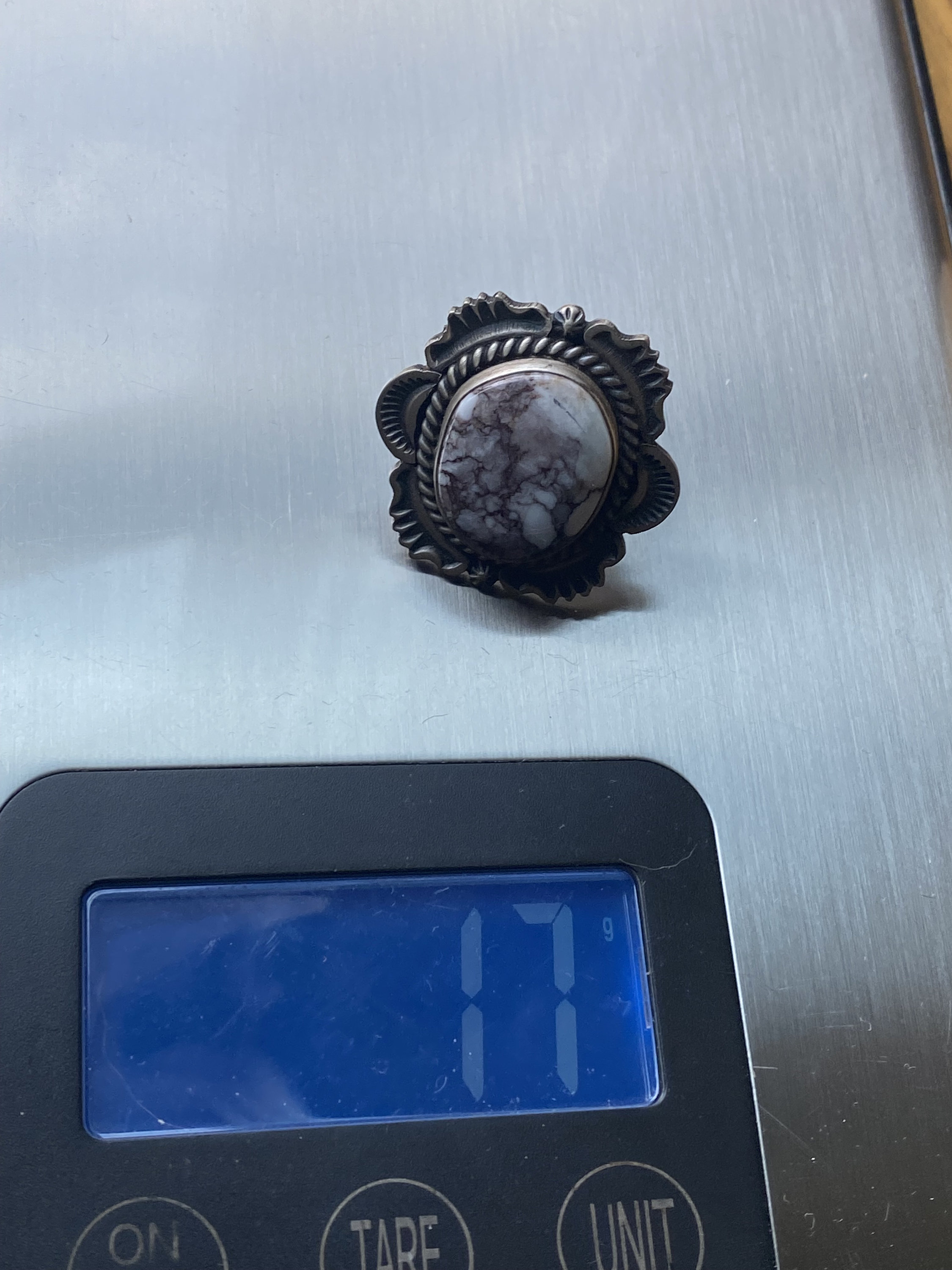 Bague Femme Artisanale En Magnésite « Wild Horse » Et Argent Sterling 925 – Taille 10, Serti à Grains