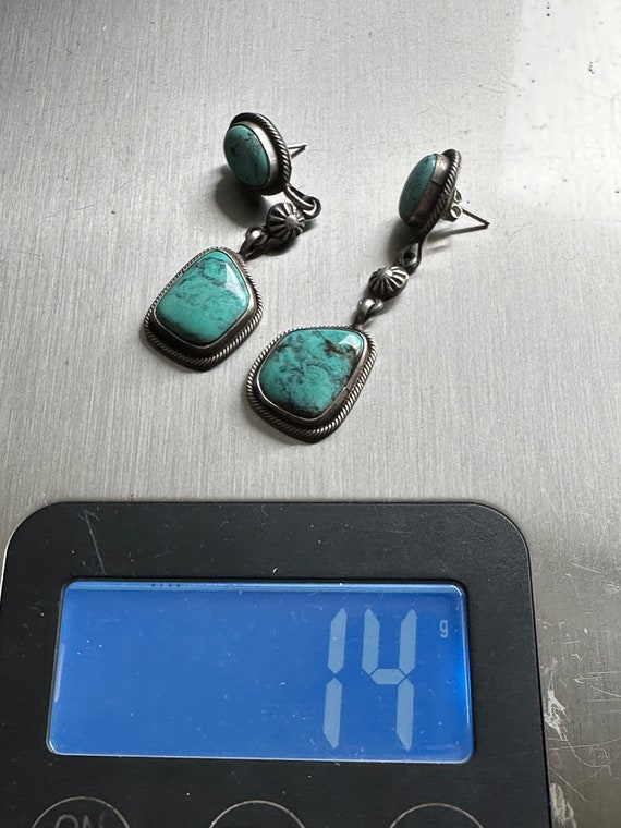 Beautiful sterling silver & Turquoise earrings, v… - image 3