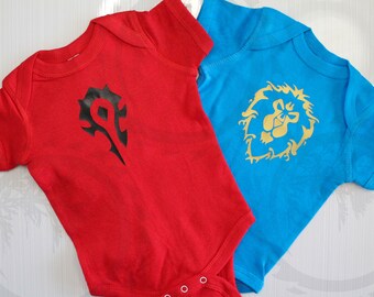 WoW Baby Clothes Going To Bed So Daddy Can Raid Baby Bodysuit For The Horde World of Warcraft For The Alliance