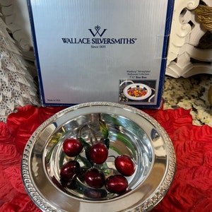 Silver Plate Serving Bowl ~ Silverplate Bon Bon Tray ~ Silver Plate Bowl by Wallace Silversmiths