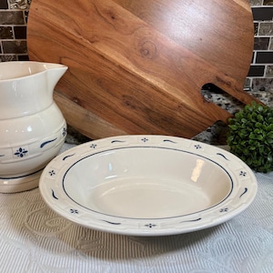 Vintage Longaberger Woven Traditions Heritage Blue Oval Casserole Dish ~ Baking Dish ~ Serving Bowl