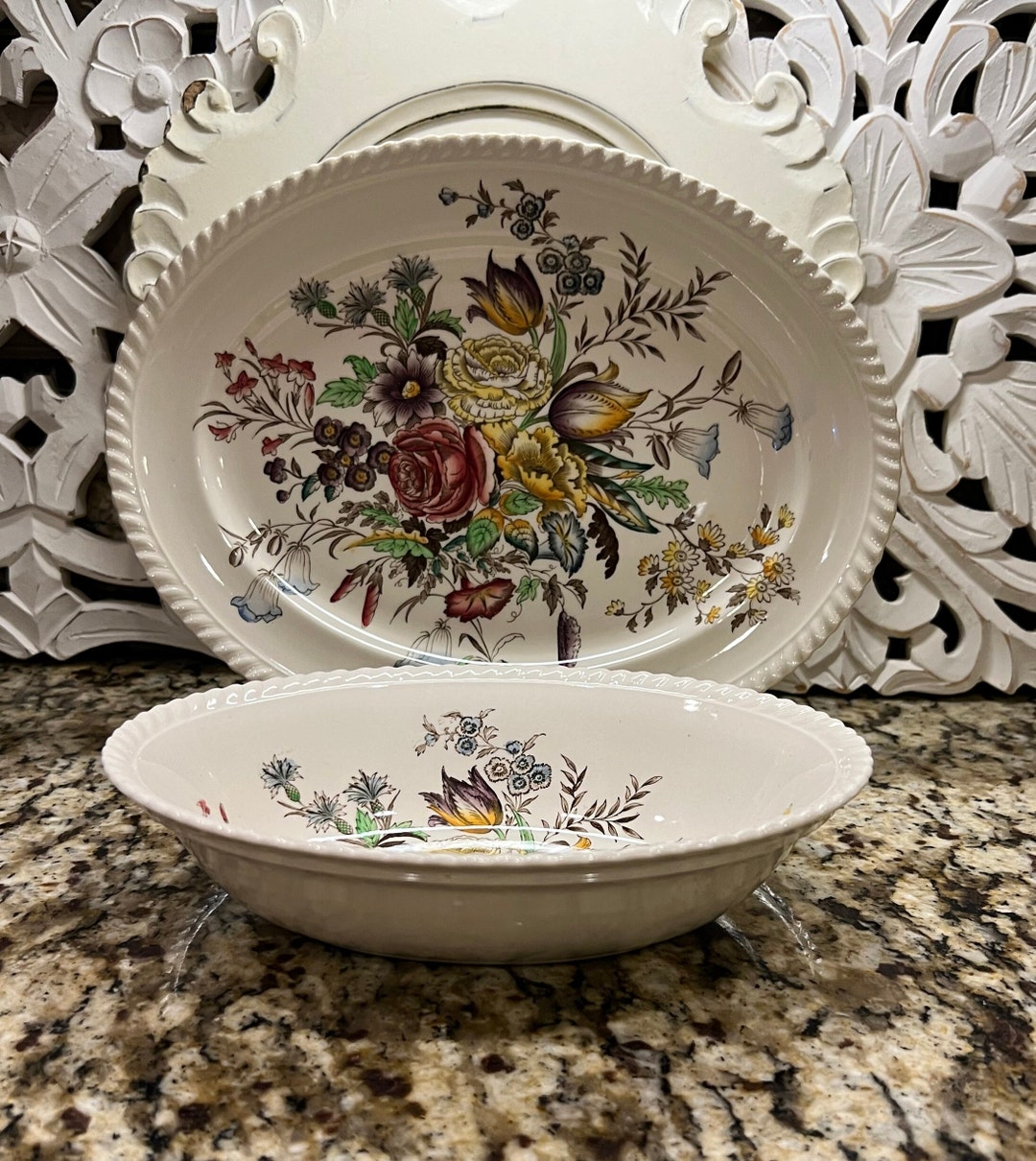 Vintage Johnson Brothers garden Bouquet Dinnerware Windsor Ware English