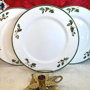 Set of 4 Plates Christopher Radko Traditions Christmas Dinner Plate ~ Christmas Holiday Dinnerware ~ Holiday Celebrations Plates