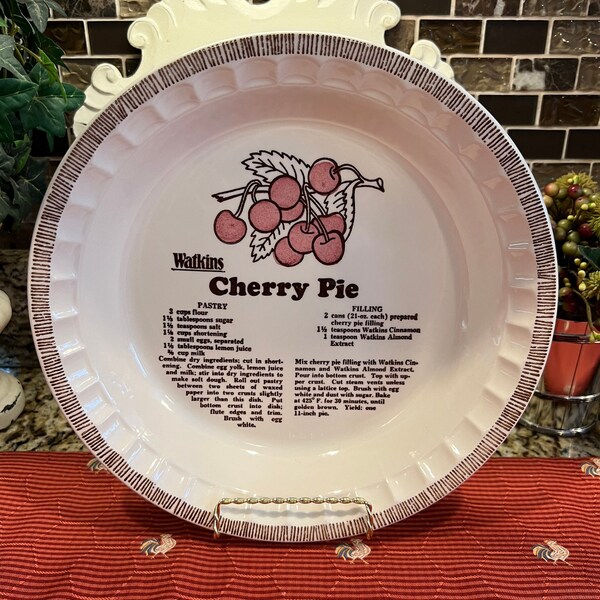 Vintage Cherry Pie Plate