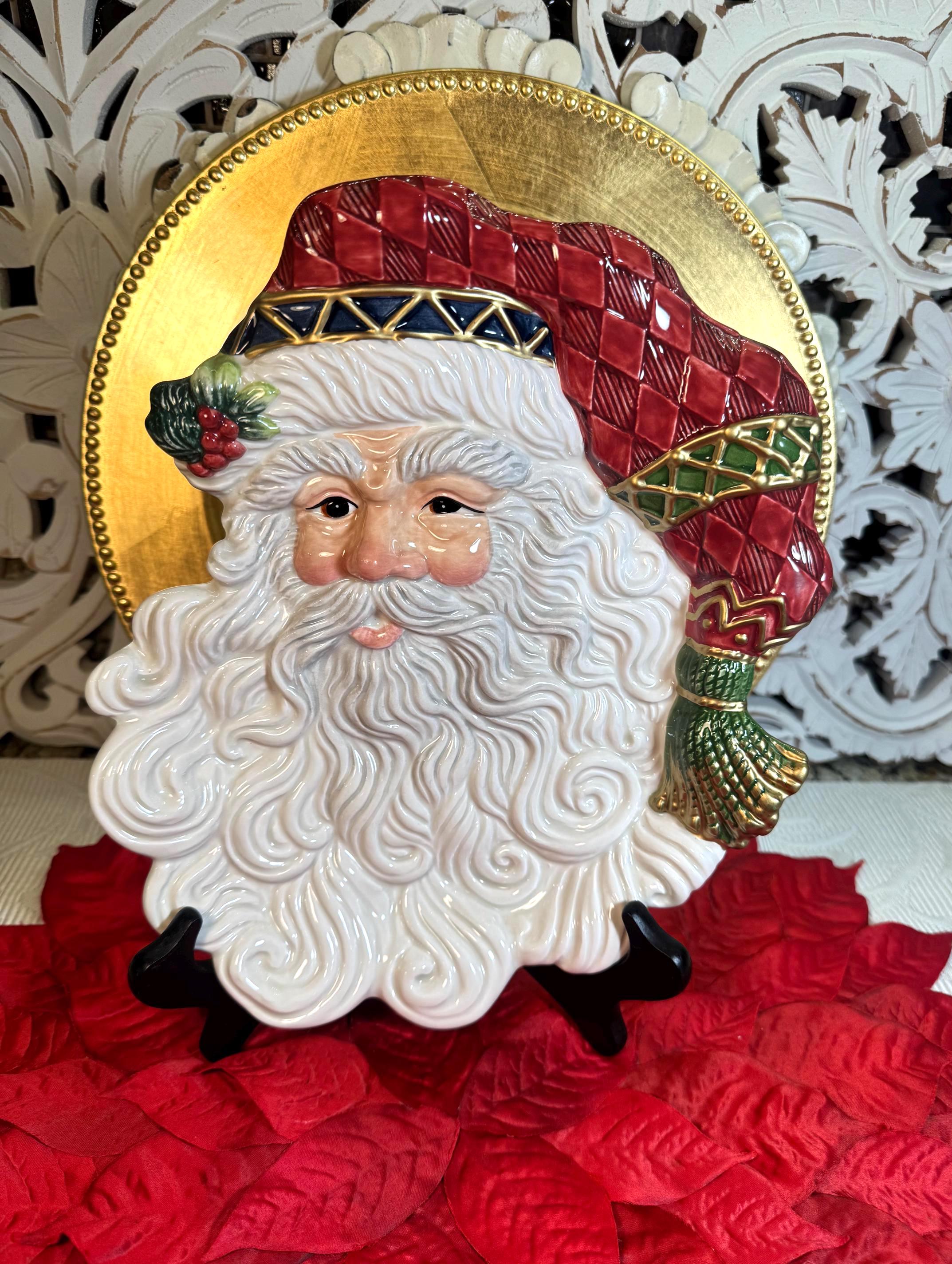 FITZ AND FLOYD サンタ 置物 飾り オルゴール Christmas Shop