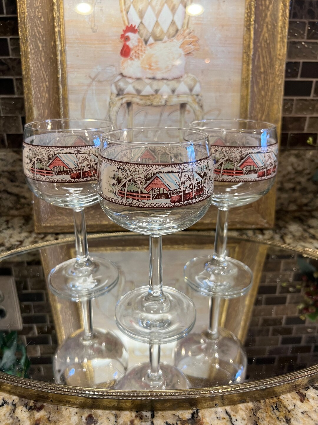 Set of 3 Friendly Village Glassware by Johnson Brothers Etsy