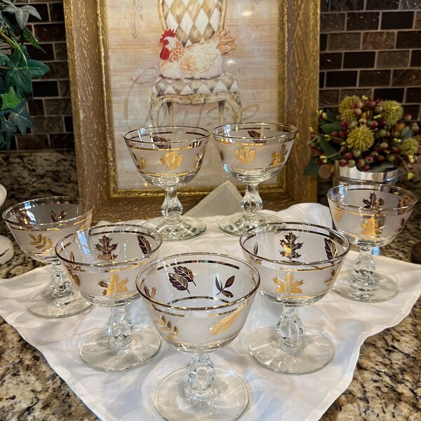 Gold Leaf Glasses Etsy