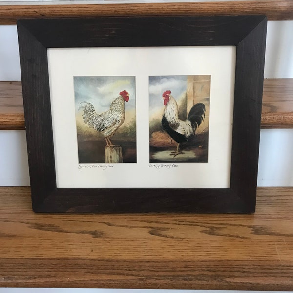 Rooster Framed Art Etsy