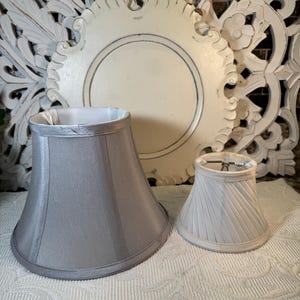 Urban Outfitters Light Gray Satin Lamp Shade ~ Lamp Shade for Table Lamp bild 8