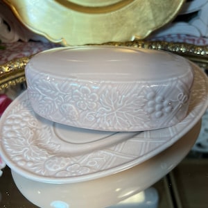 Mikasa English Countryside Pink Covered Butterdish & Underplate ~ Mikasa Serving Dishes ~ Mikasa English Countryside Serving Pieces