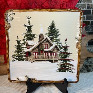 Cookie Jar St Nicholas Square Snow Valley Dishes Kohls Cookie Jars