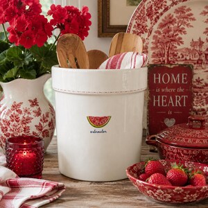 Rae Dunn Large Watermelon Crock Utensil or Planter Crock