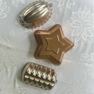 Aluminum Jello Molds - Vintage Star Aluminum Jello Molds - Set of 3