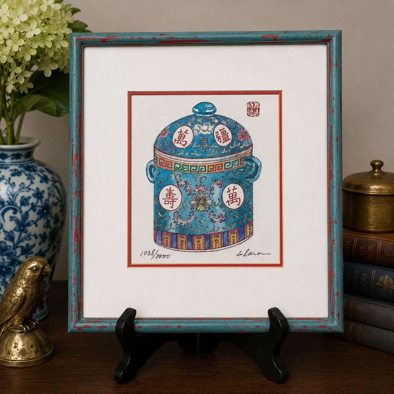 美術品・アンティーク・コレクション Clara Hung Mei Yee 水彩画 陶芸