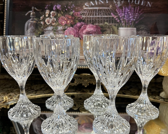 Mikasa Park Lane Crystal Wine Glasses German Crystal Goblets European