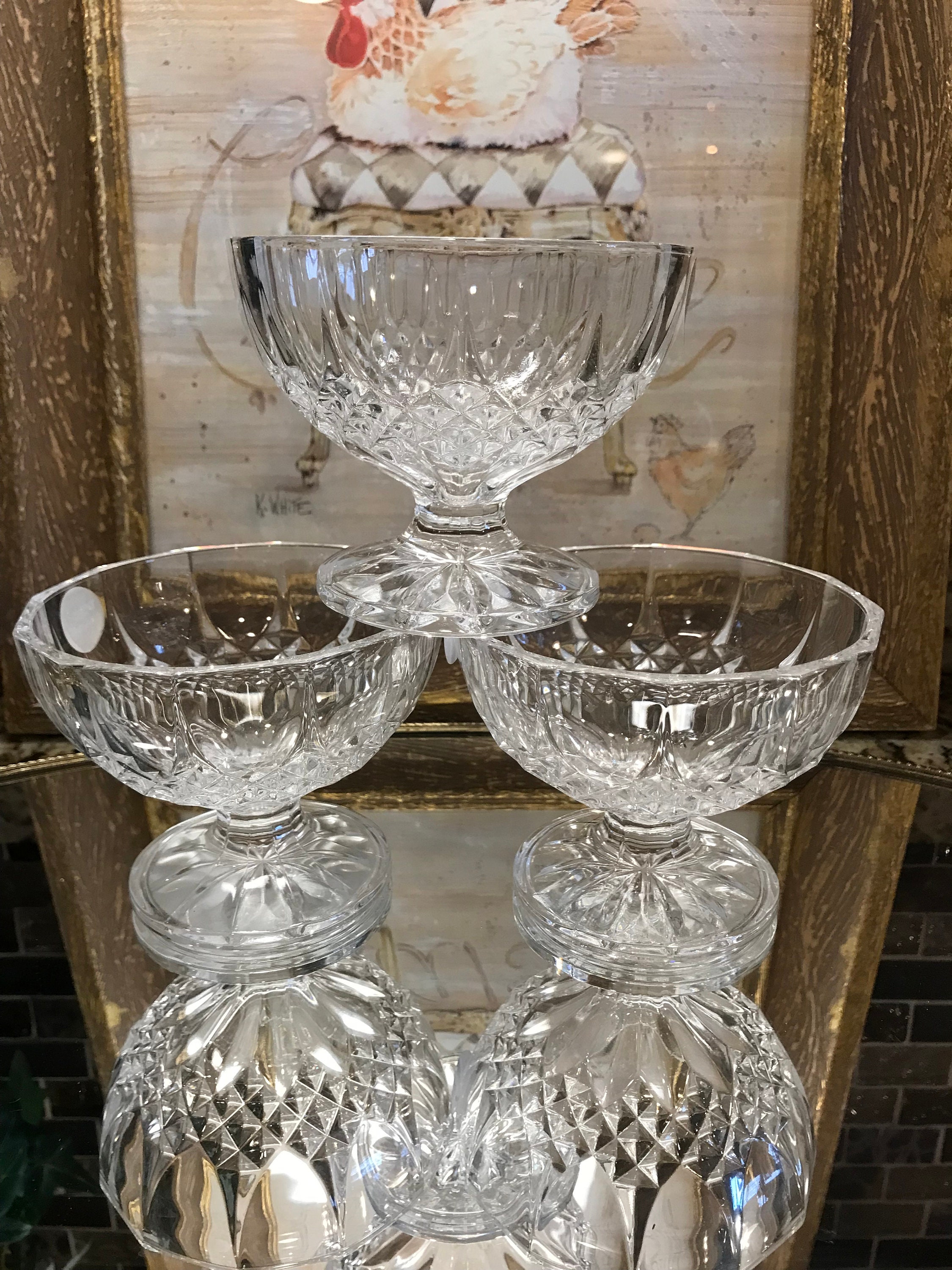 French Cristal D'arques Champagne Glasses Set of 4 Etsy