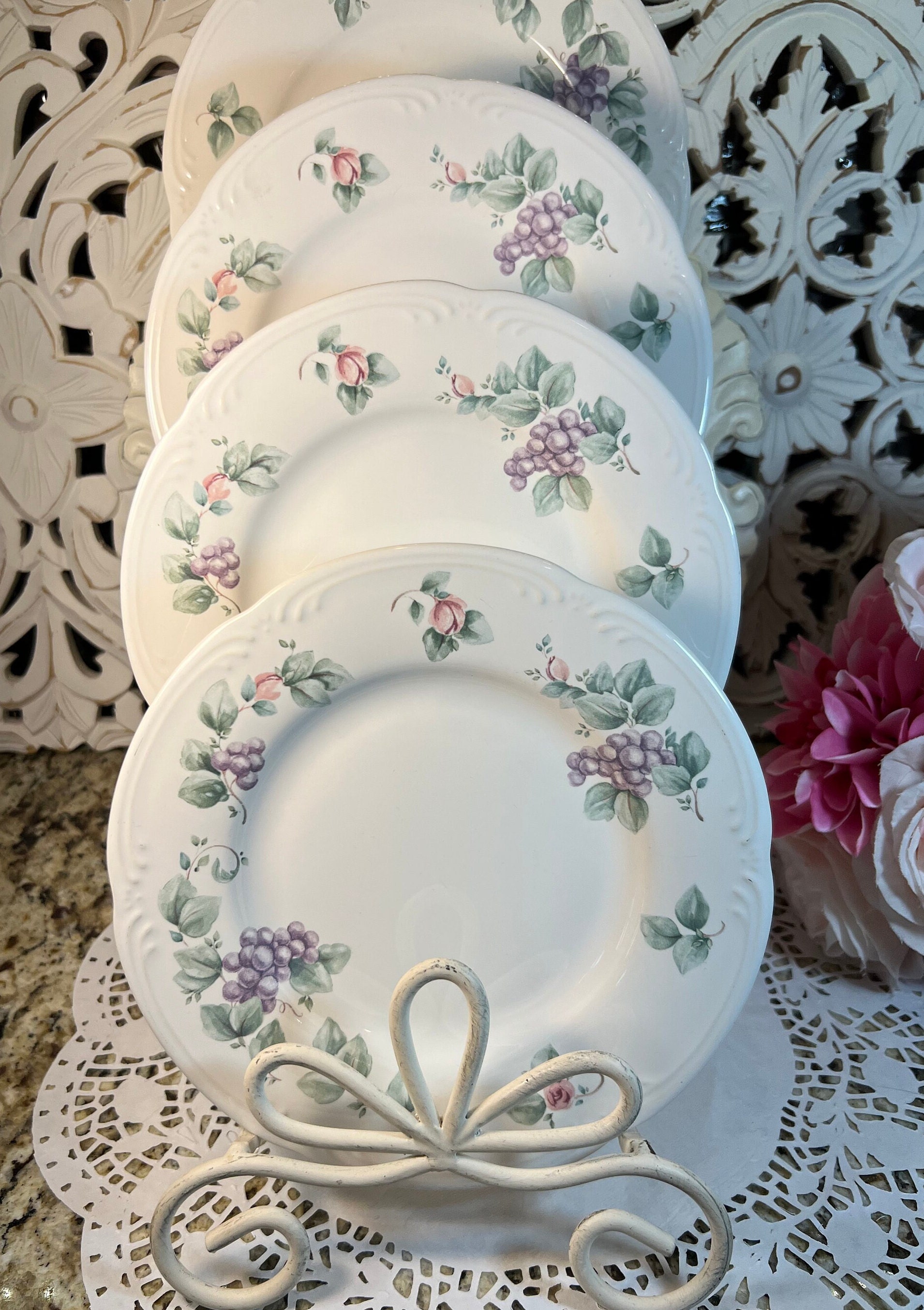 Pfaltzgraff Grapevine Salad Plates Vintage Pfaltzgraff Grapevine