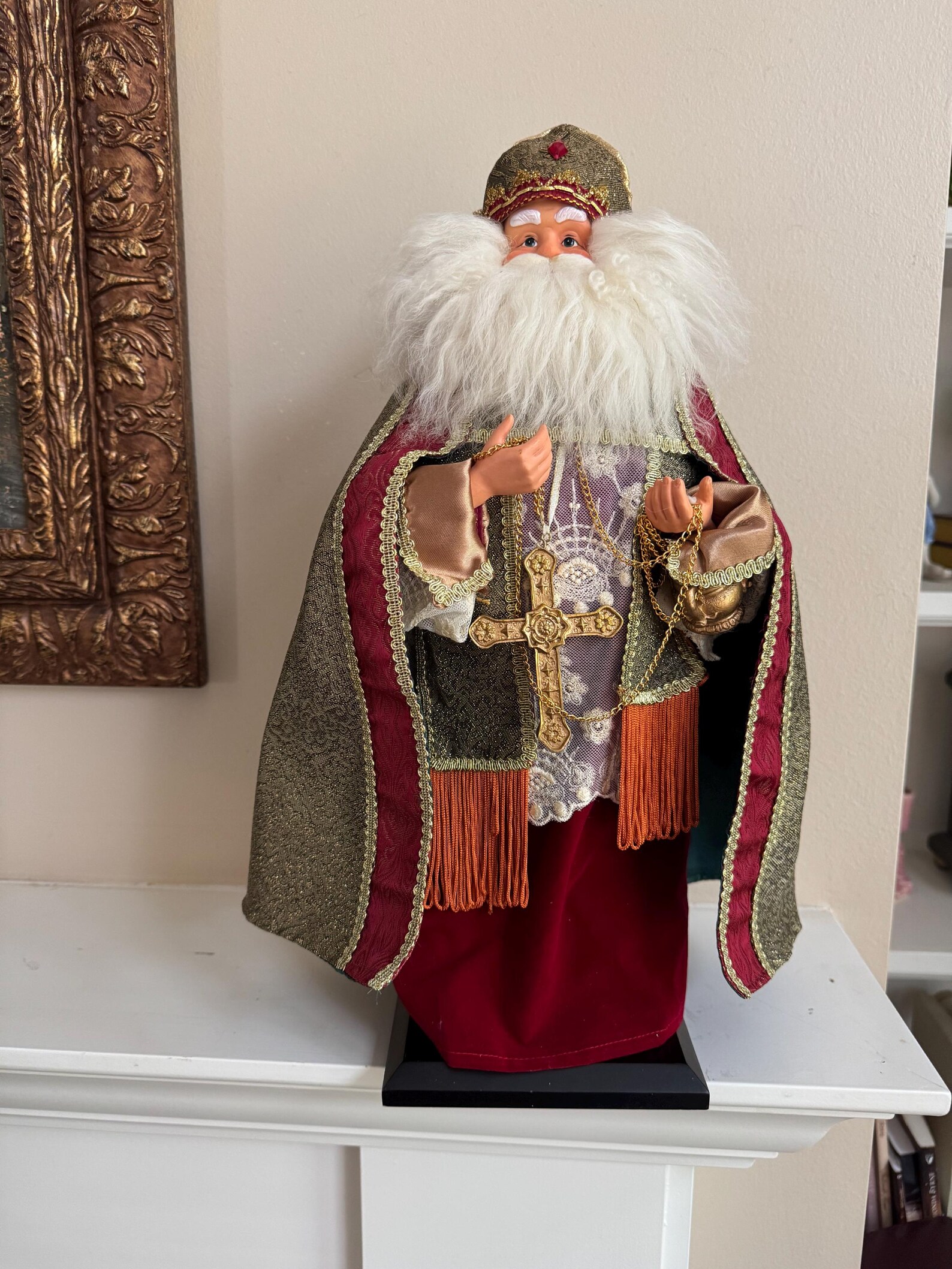 Cardinal Santa Claus Figure ~ Catholic Santa Figurine Statue ...