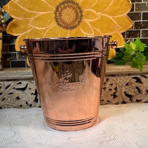 Sipsmith London Copper Color Ice Bucket ~ Ice Bucket ~ BBQ Party Ice Bucket ~ Copper Ice Pail ~ Beverage Icer ~ Champagne Bucket