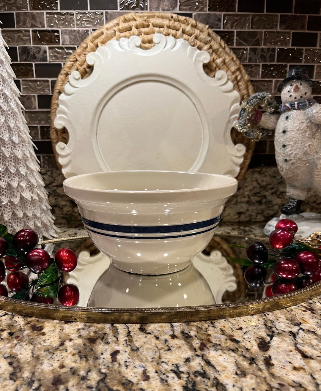 Friendship Pottery Nesting Bowl Roseville Ohio Pottery Etsy