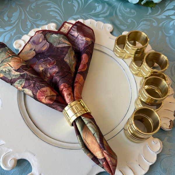 Brass Napkin Rings Etsy