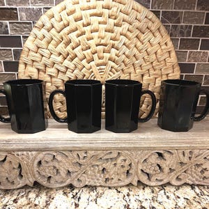 6 Mug Tasse Snack Arcoroc OCTIME Black Noir Neuf