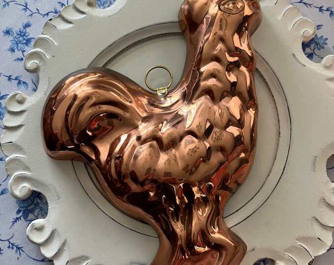 Vintage Copper Chicken Copper Rooster Jello Molds Cake Molds Copper