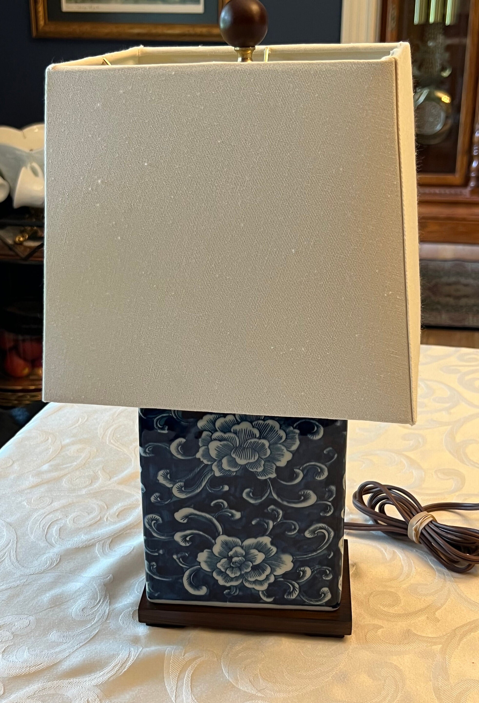 Ralph Lauren Blue Chinese Chinoiserie Porcelain Table Lamp Etsy