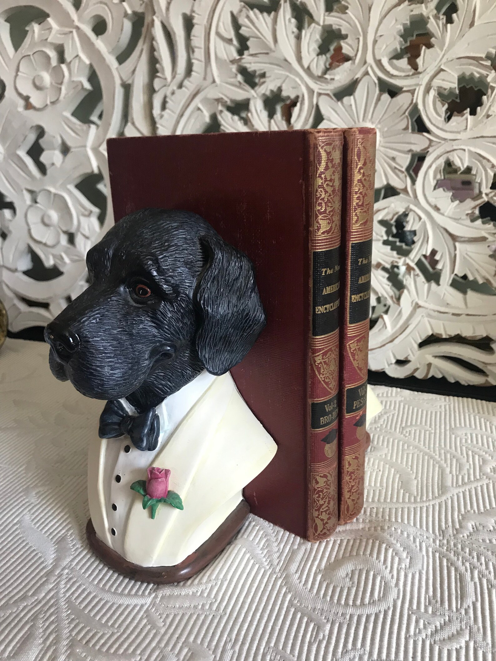 Black Labrador Bookends Dog Bookends Labrador Retriever Etsy