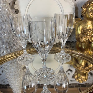 Mikasa Berkeley Crystal Wine Glasses ~ Set of 4 or 6 ~ German Crystal Stemware ~ Mikasa Crystal Barware