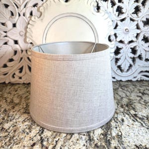 Linen Lamp Shade ~ Small Table Lamp Shade ~ Linen Tapered Drum Lamp Shade