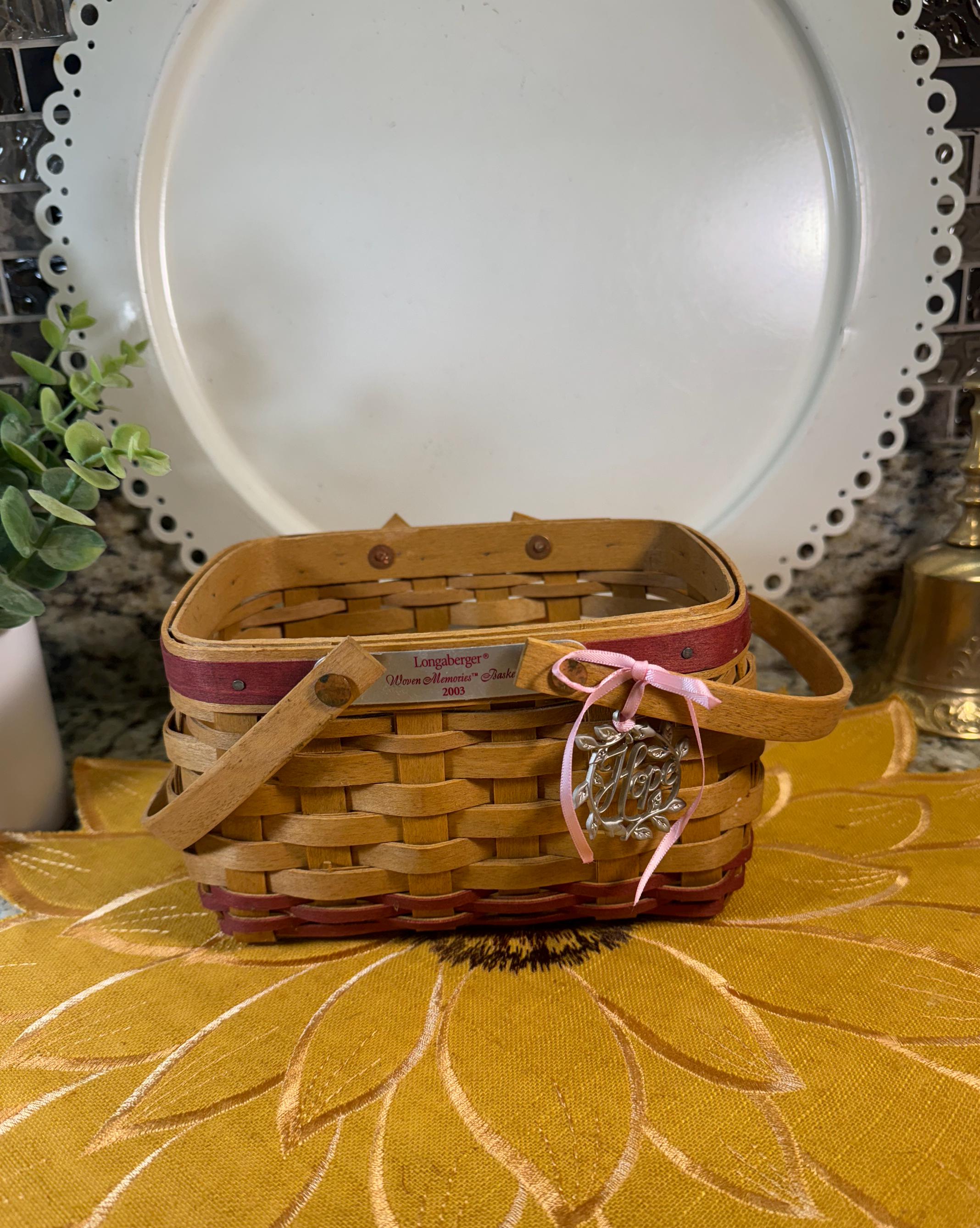 Longaberger 2008 Woven Memories Basket & Protector | eBay