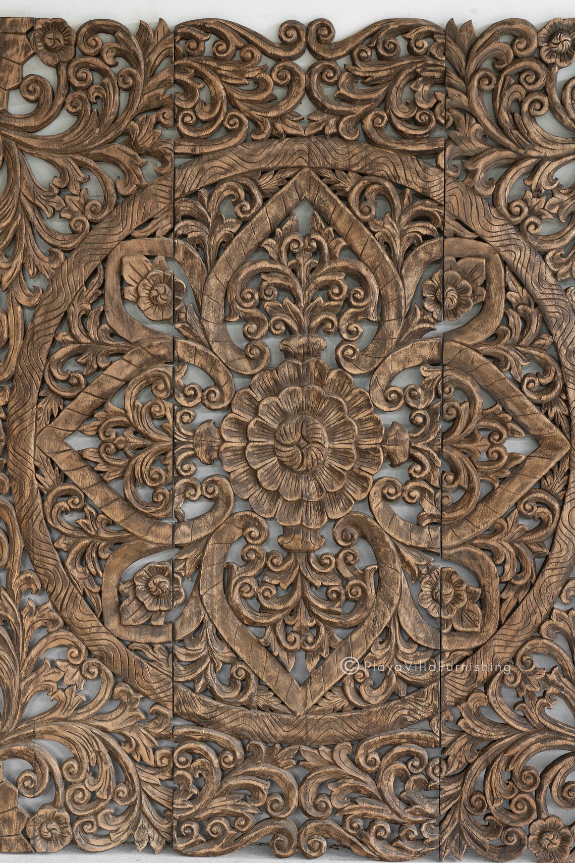 Wandbehänger Kopfteil Medaillon Geschnitztes Holz für Queen | Etsy