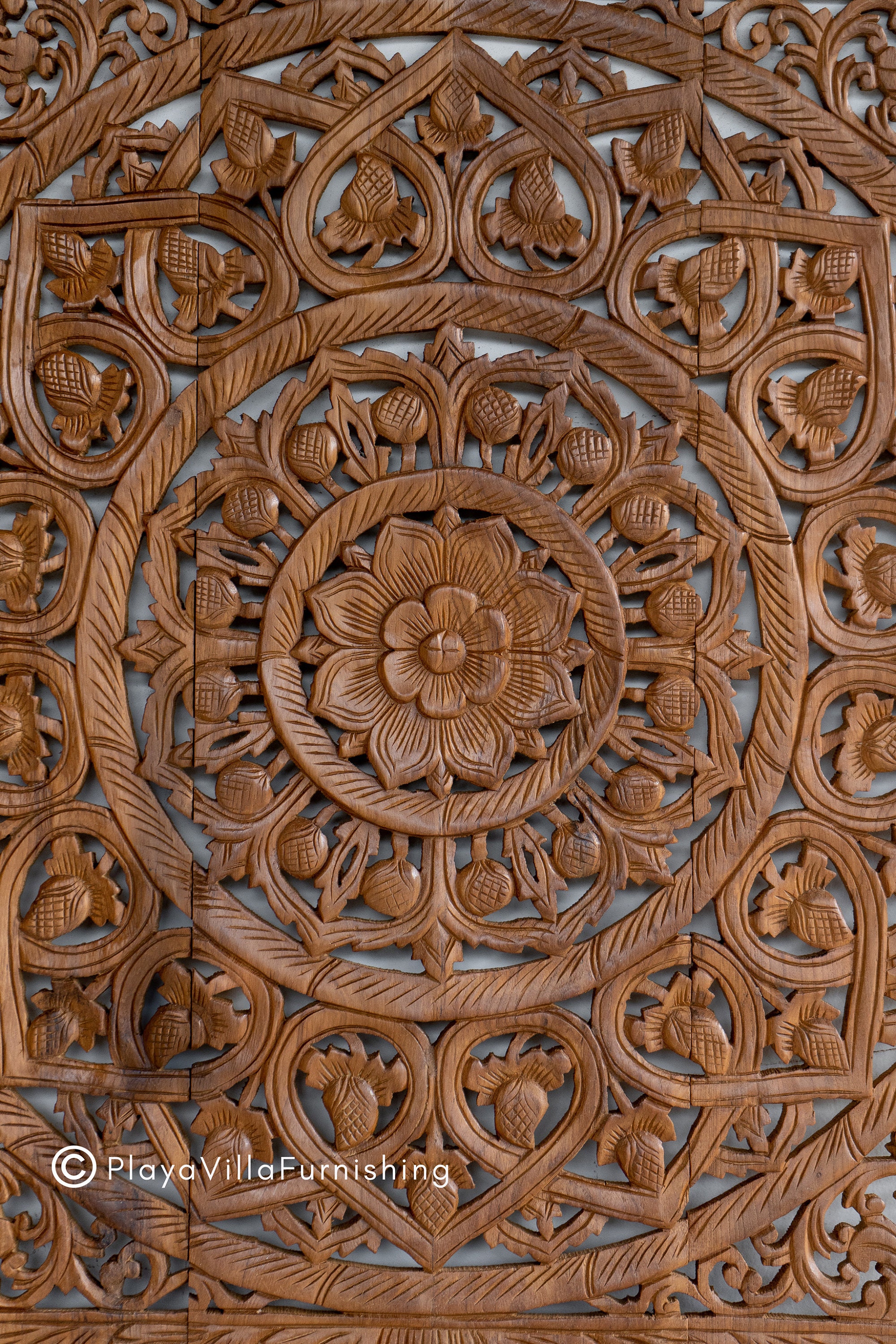 Mandala Wood Wall Hanging Panel Natural Wood Carving Wall Etsy