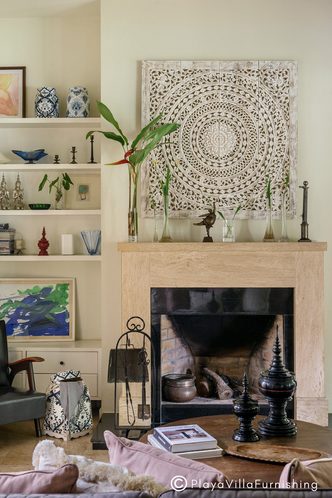 Large Medallion Wood Wall Decor Handcrafted Mounted Panel Etsy