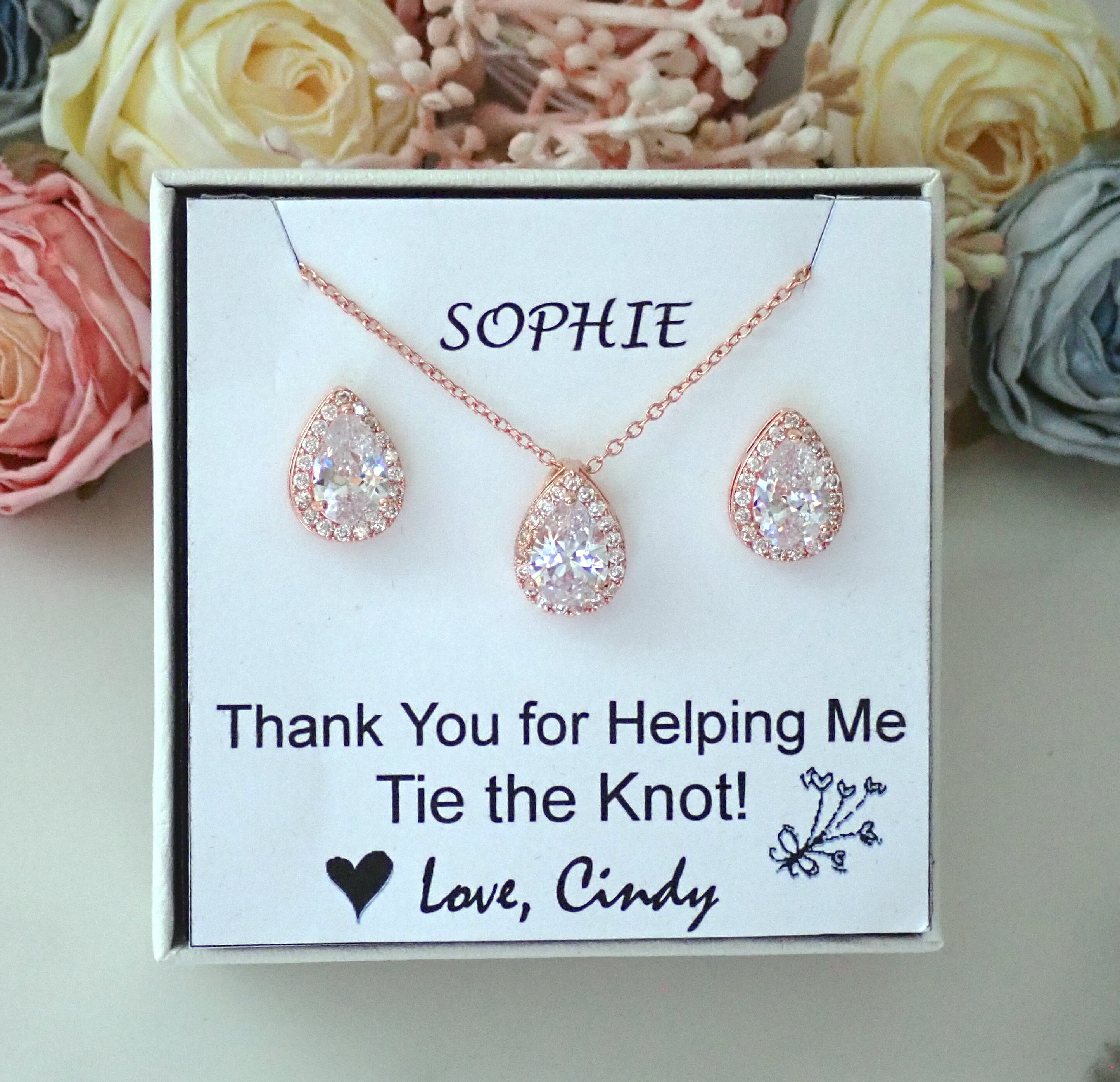 Conjunto De Novia En Oro Rosa, Conjunto De Joyas Para Damas De