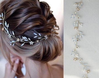 Bridal Hair Vine, Bridal Hair Accessories, Blue Opal Bridal Hair Vine, Wedding Hair Piece, Wedding Hair Accessories, Wedding Hair Vine