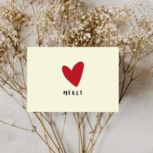 Printable postcard "Merci" | Greeting card | Postcard | Gift card | Art print | Digital download