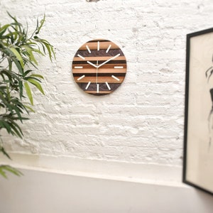 Epoxy resin wall clock, Wooden wall clock, Large wall clock, Unique wall clock, Housewarming gift, New apartment gift,Resin wall art image 5