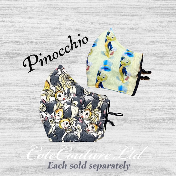 Pinocchio Face Masks Figaro & Cleo Multiple Choices Adult | Etsy