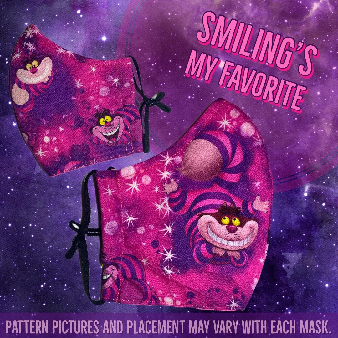 Alice in Wonderland Face Masks Adult and Youth Sizes, Various