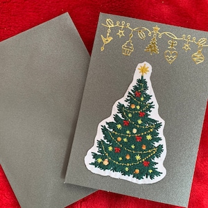 Cartes de Noël brodées