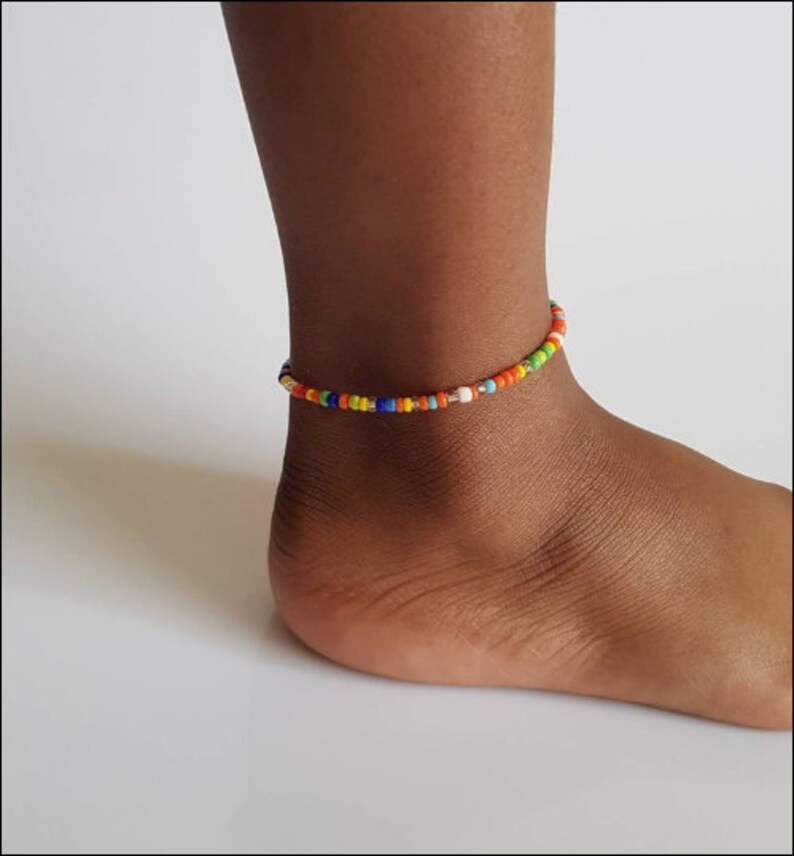 Beaded anklets African beads foot bracelet women ankle Etsy
