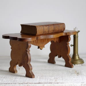 French Antique Wooden Foot Stool, Small Display Stand