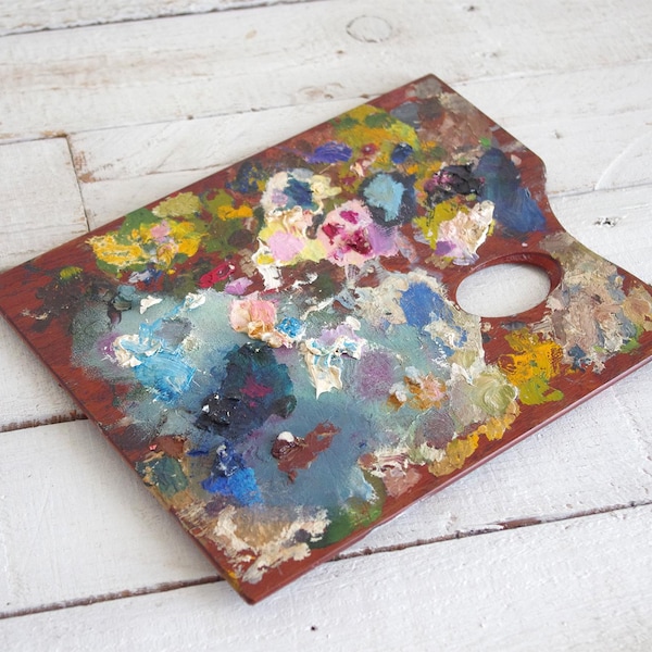 French antique artist painters palette, Art Studio