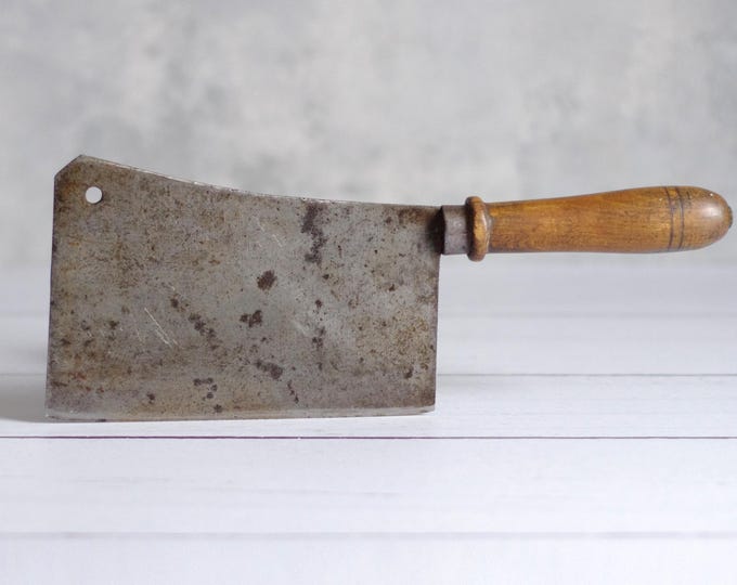 Rustic Cleaver Antique Rustic French Butcher Meat Cleaver, Cleaver With Steel Blades ...