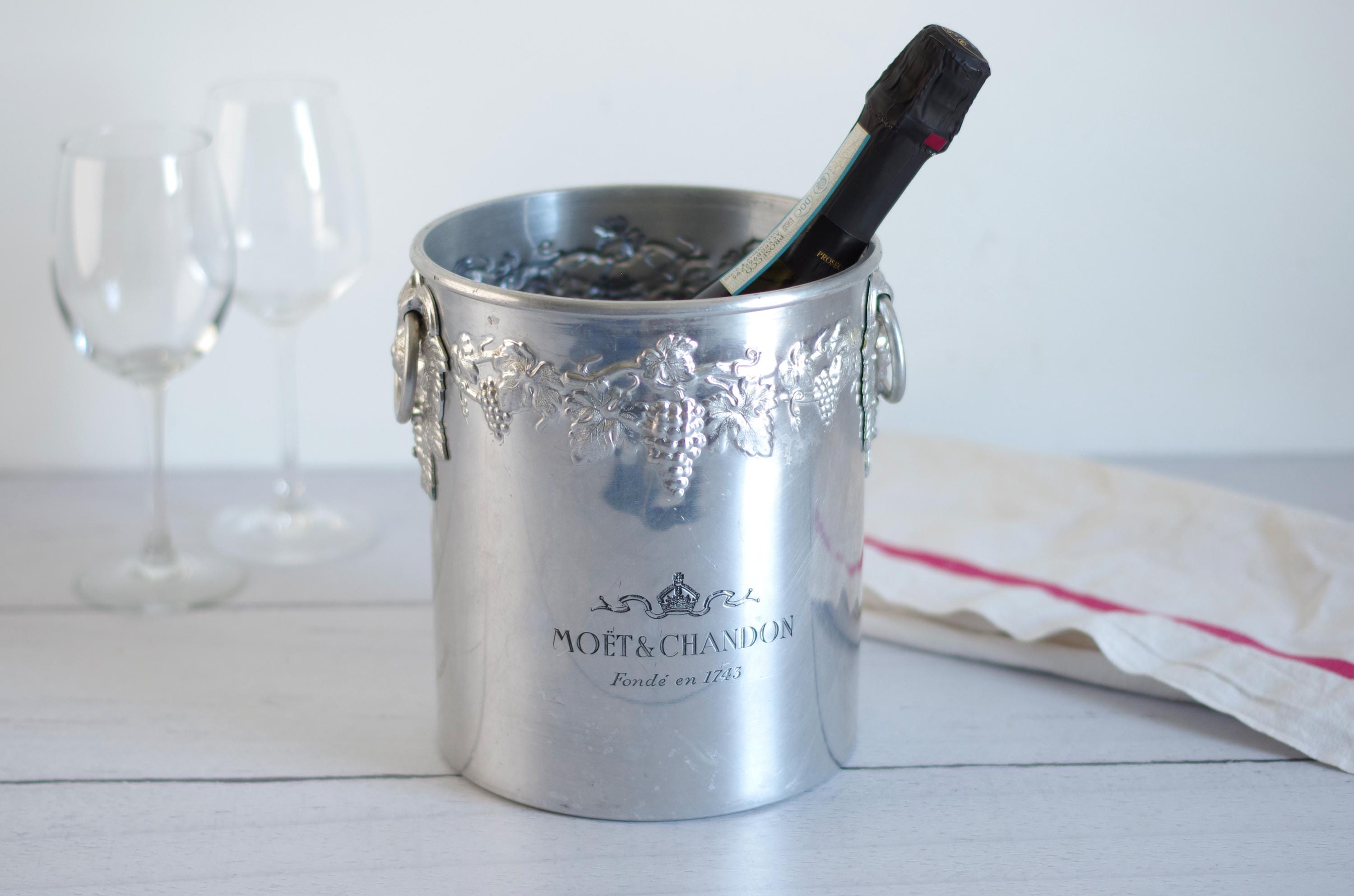 Secchiello Champagne Moët & Chandon Ice Impérial - Cooler Acrilico Bianco Con Stampa Oro - Foto 7