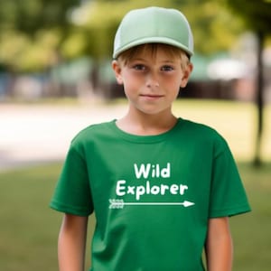 Wild Explorer Kids Shirt, Toddler Hiking Tee, Youth Nature Shirt, Camping Trip Shirt for Kids, Outdoor Adventure Tee, Unisex Fit