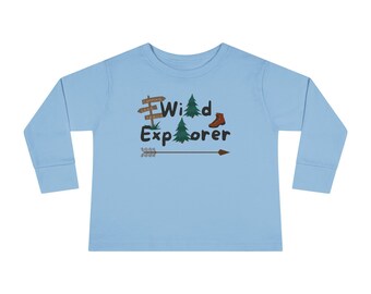 Camiseta de manga larga para niños pequeños Wild Explorer