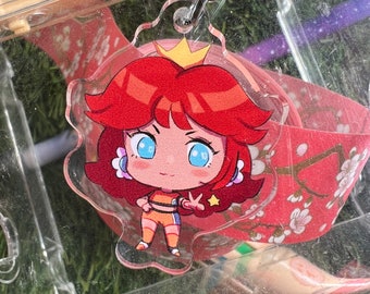 Daisy charm, Princess Daisy, Keychains, Cute, Anime, Games, Acrylic Charm, Charms, 1.5in